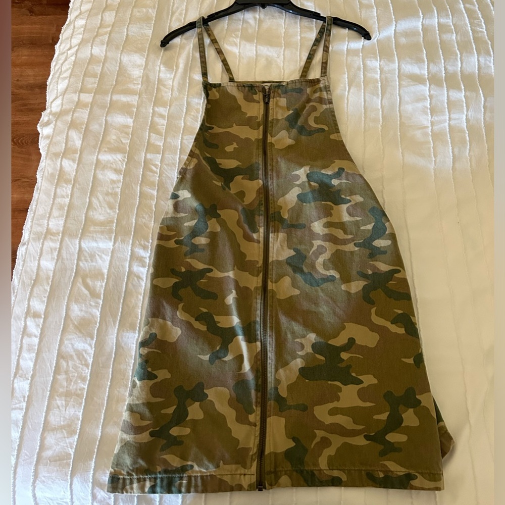 Cotton On Khaki Camouflage Strap Dress